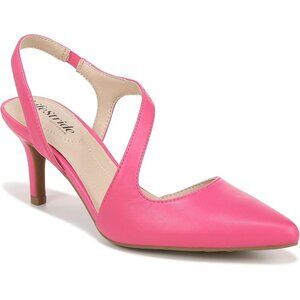 LifeStride Women French PinkFaux Leather Closed Pointed Toe Santorini Dress Pump